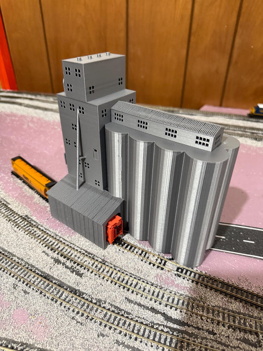 Grain Elevator Silos - N Scale 1:160 | NO ASSEMBLY