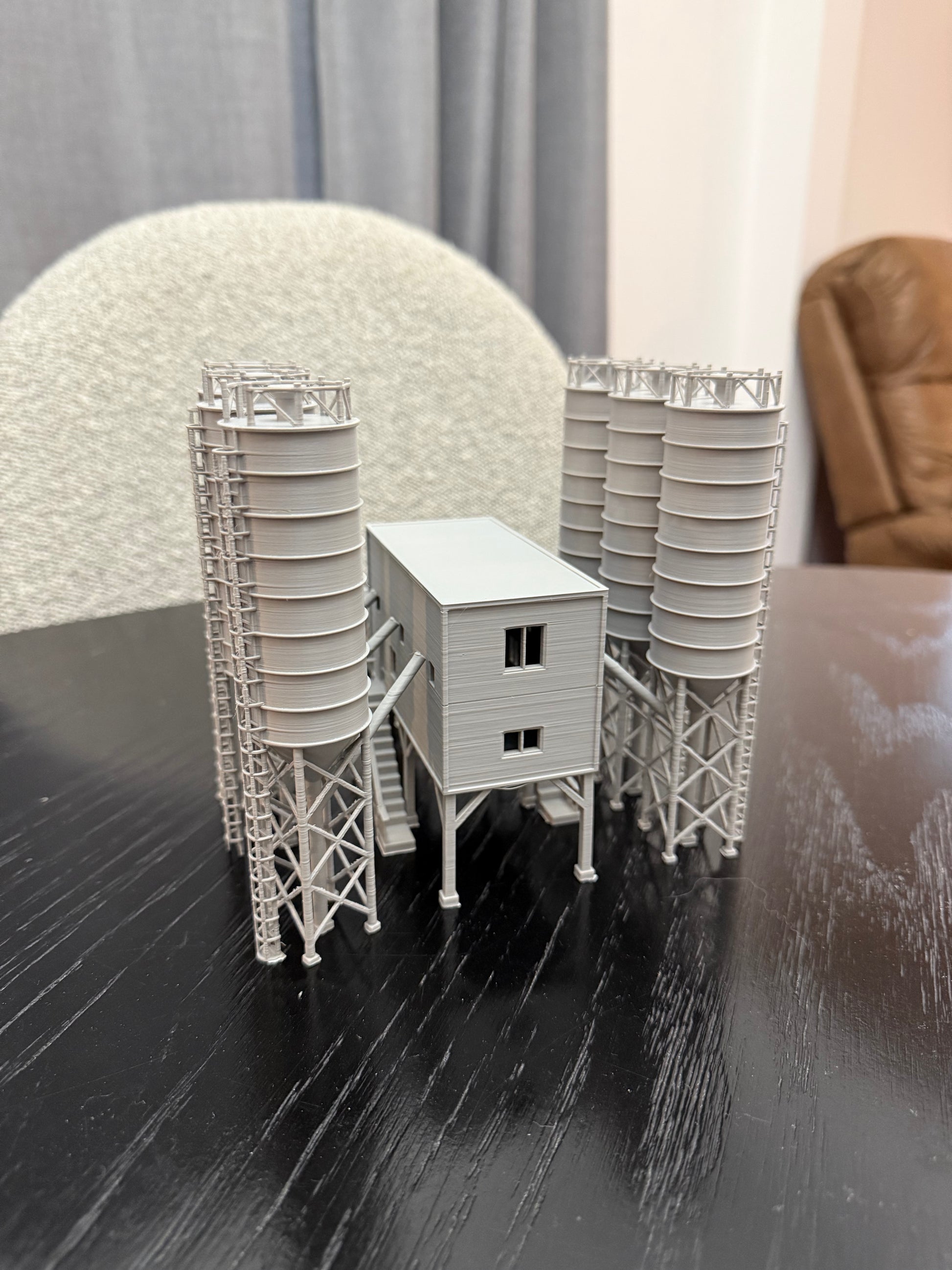 N Scale Cement Plant Concrete Factory - NO BASE VERSION - Mostly Assembled - Graham’s Models