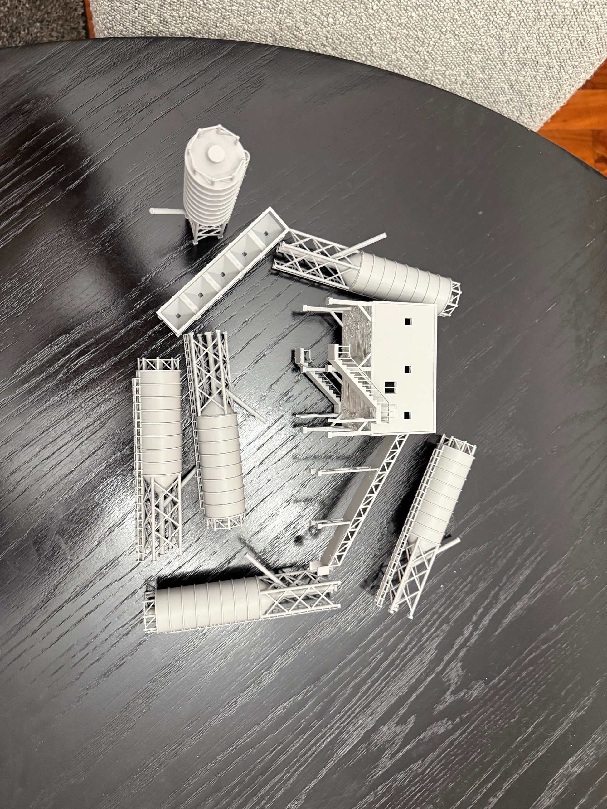 N Scale Cement Plant Concrete Factory - NO BASE VERSION - Mostly Assembled - Graham’s Models