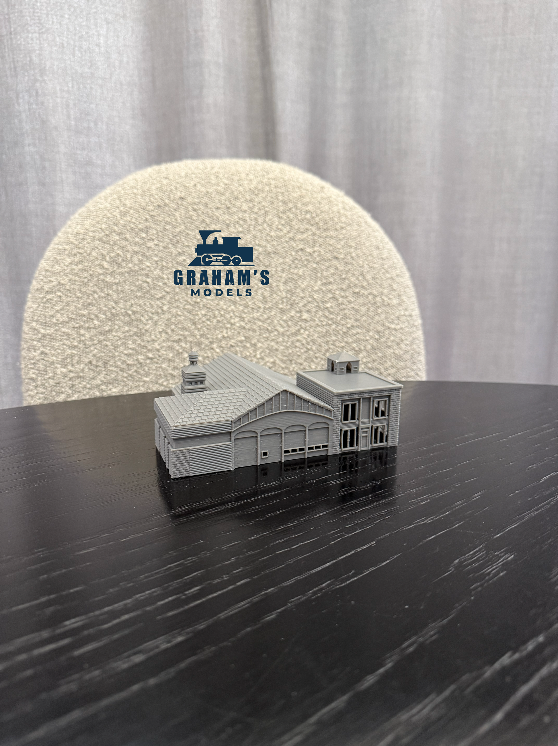 N Scale Fire House - 1:160 Gauge Fire Department - Preassembled & Built - Graham’s Models