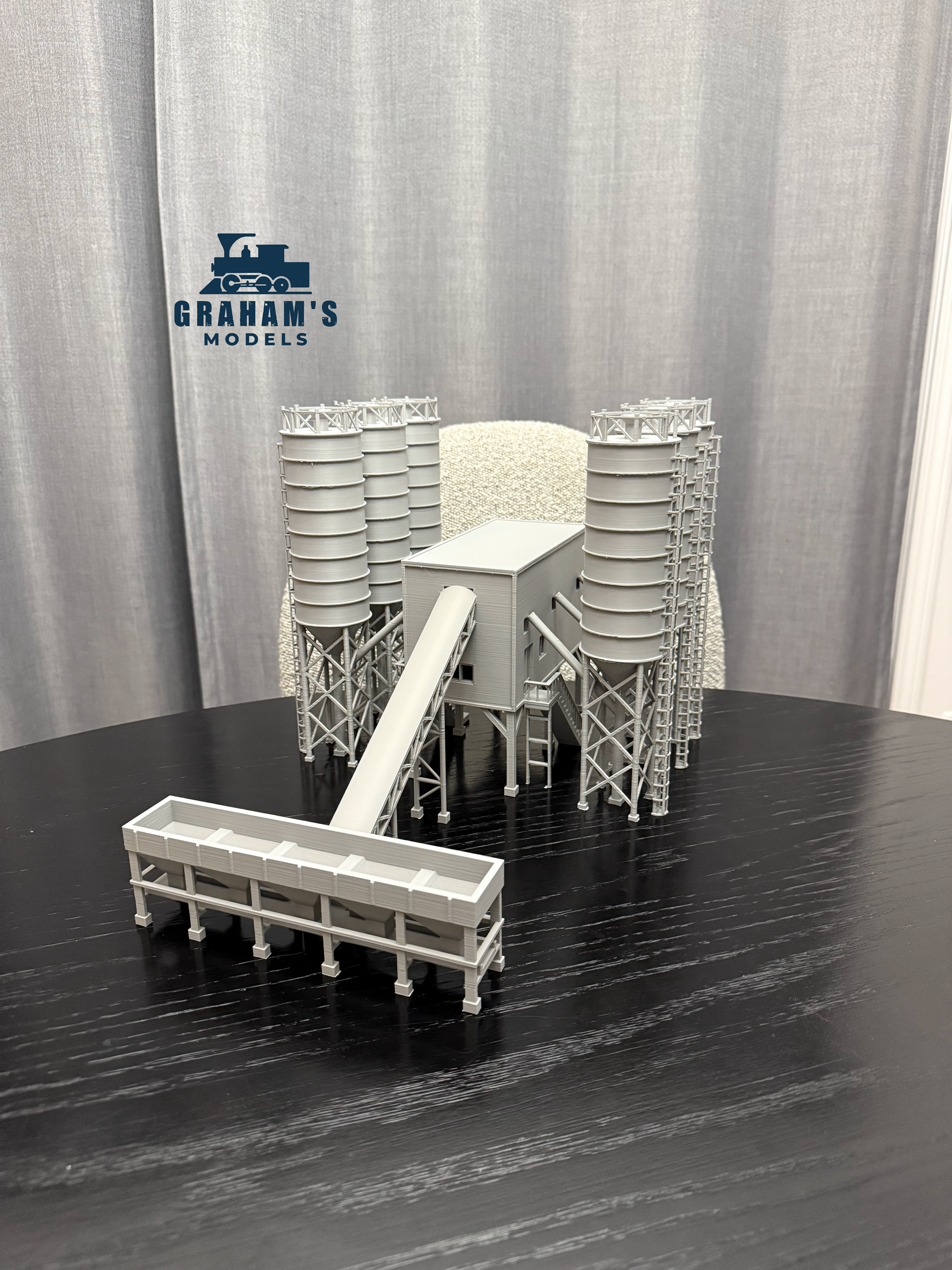 HO Scale Cement Plant Concrete Factory / 1:87 Gauge / Prebuilt and Assembled - Graham’s Models