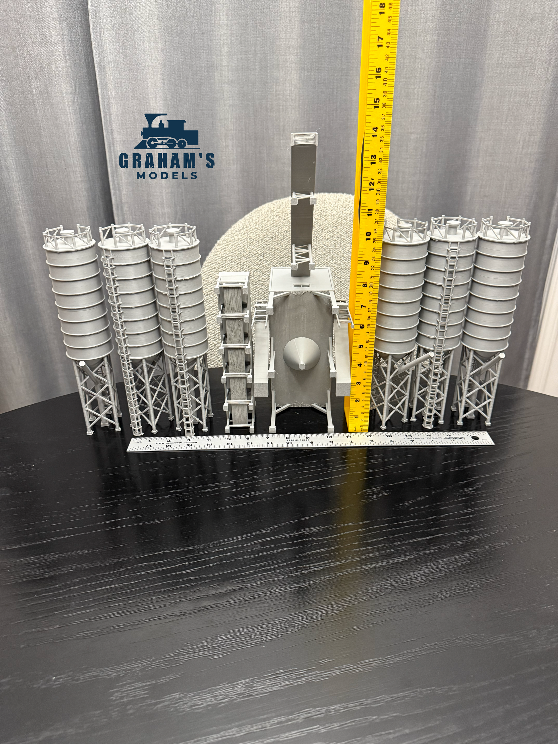 HO Scale Cement Plant Concrete Factory / 1:87 Gauge / Prebuilt and Assembled - Graham’s Models