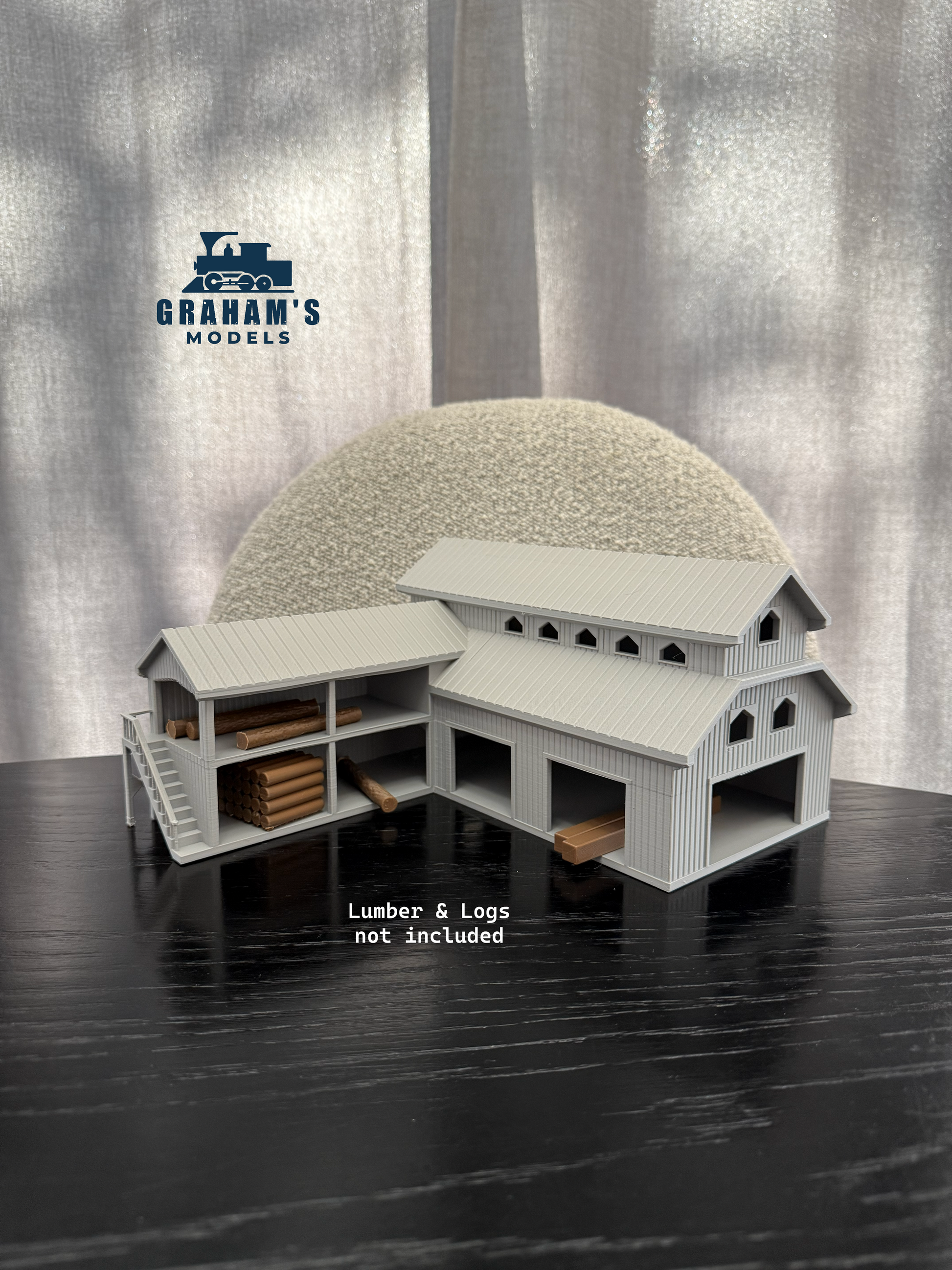 HO Scale Saw Mill Main Building Lumber Yard - 1:87 Gauge - Preassembled & Built - Graham’s Models