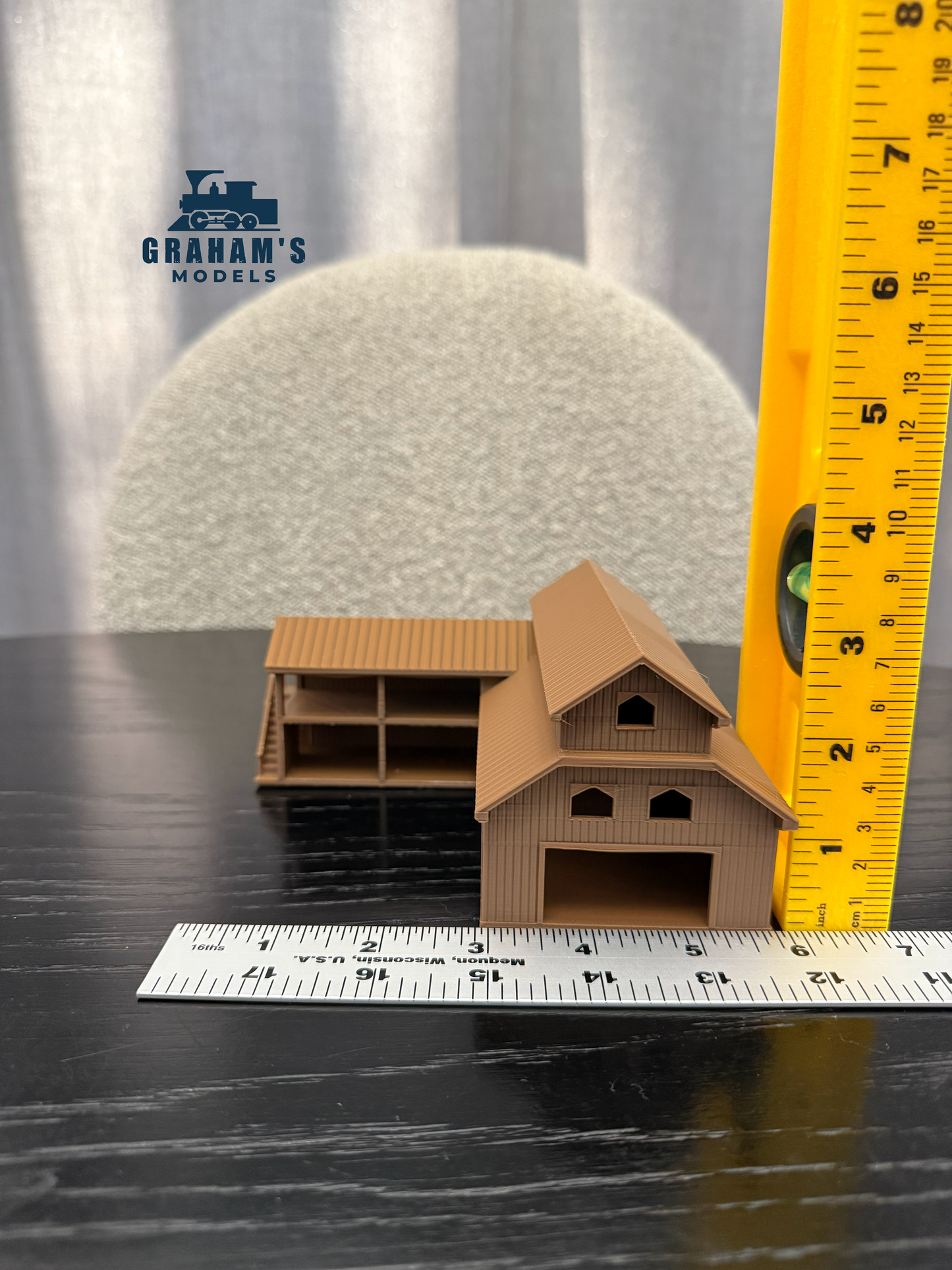 N Scale Saw Mill Main Building Only (Brown) - 1:160 Gauge - Preassembled & Built - Graham’s Models