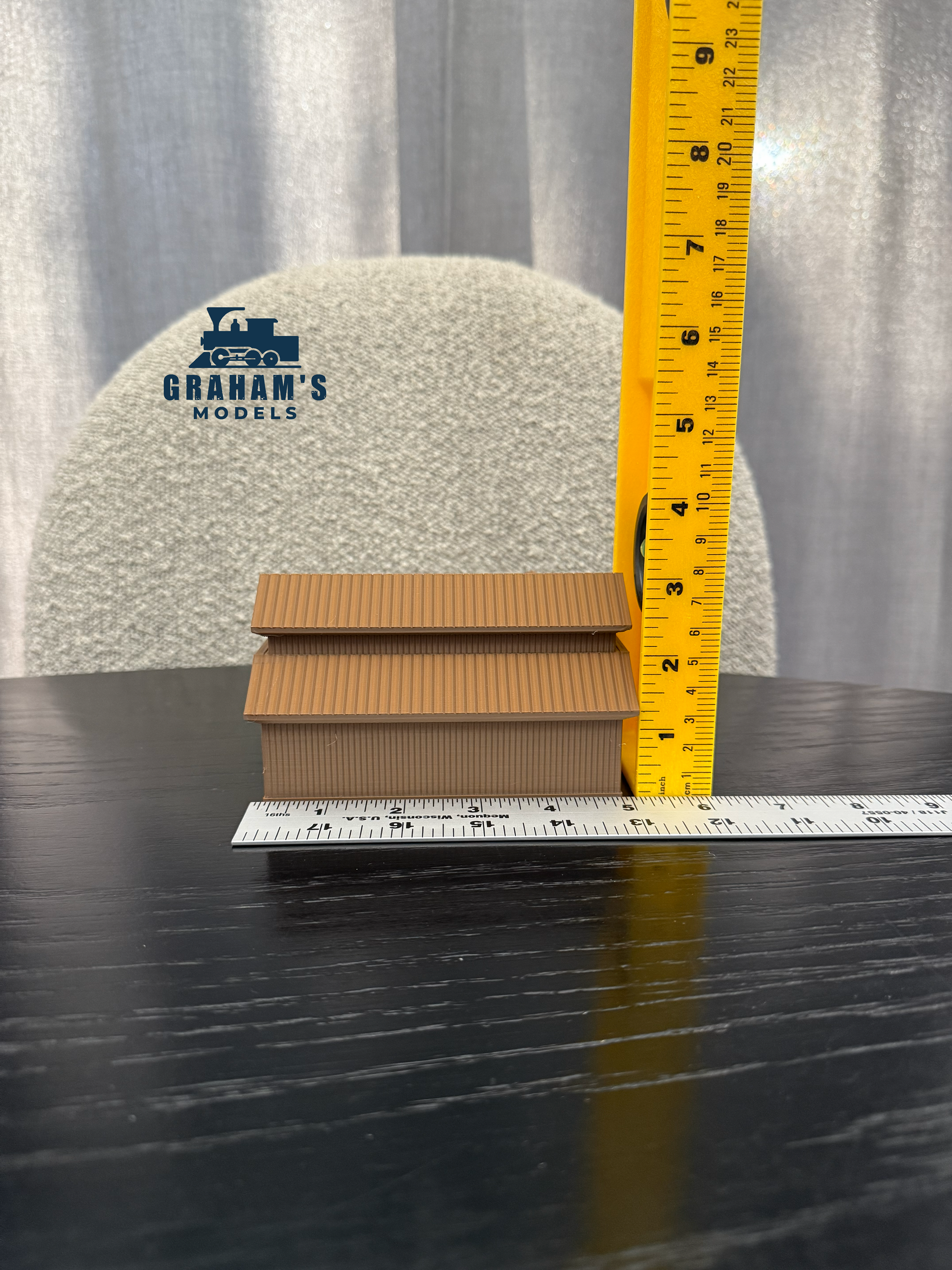 N Scale Saw Mill Main Building Only (Brown) - 1:160 Gauge - Preassembled & Built - Graham’s Models