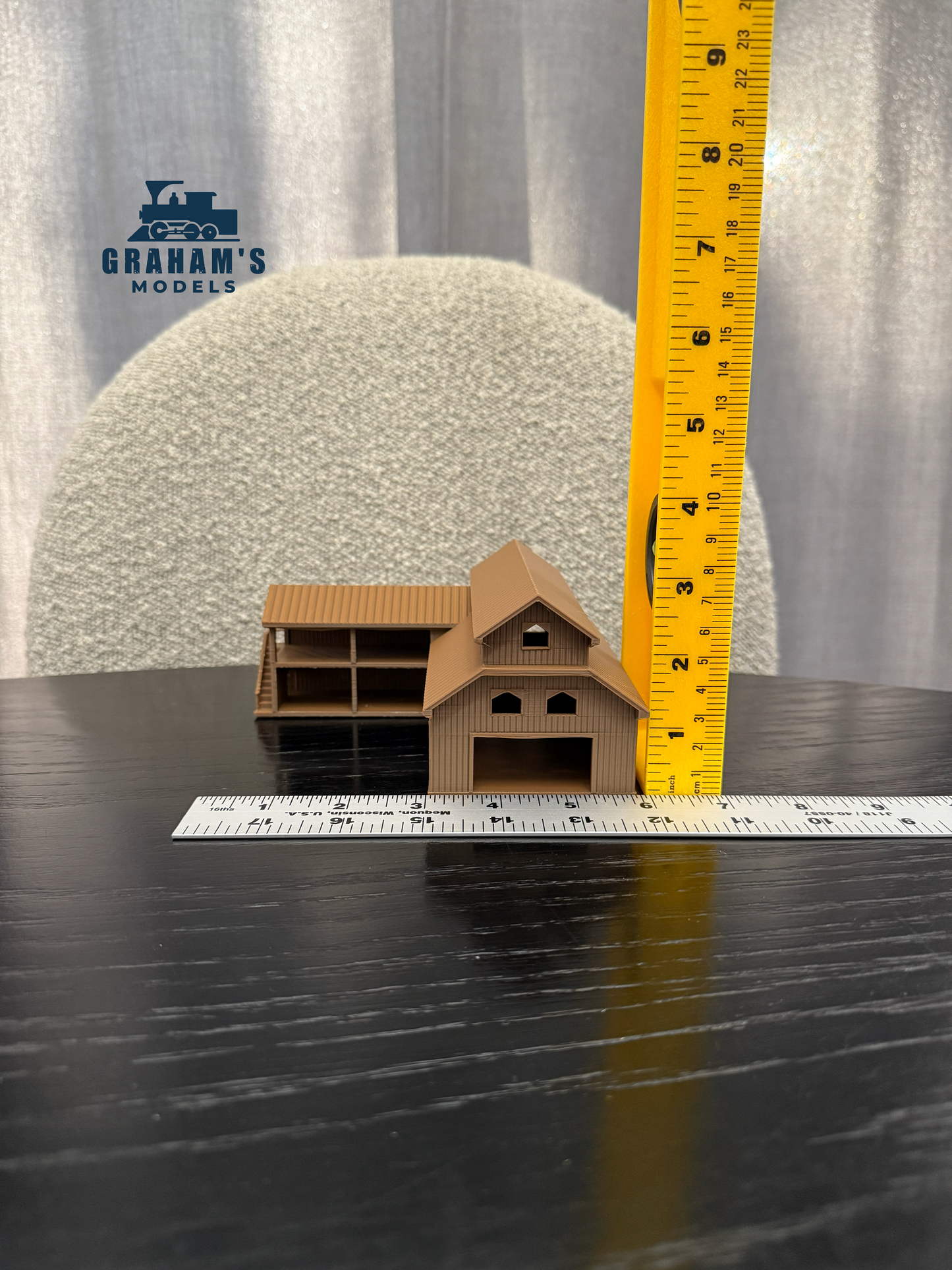 N Scale Saw Mill Main Building Only (Brown) - 1:160 Gauge - Preassembled & Built - Graham’s Models