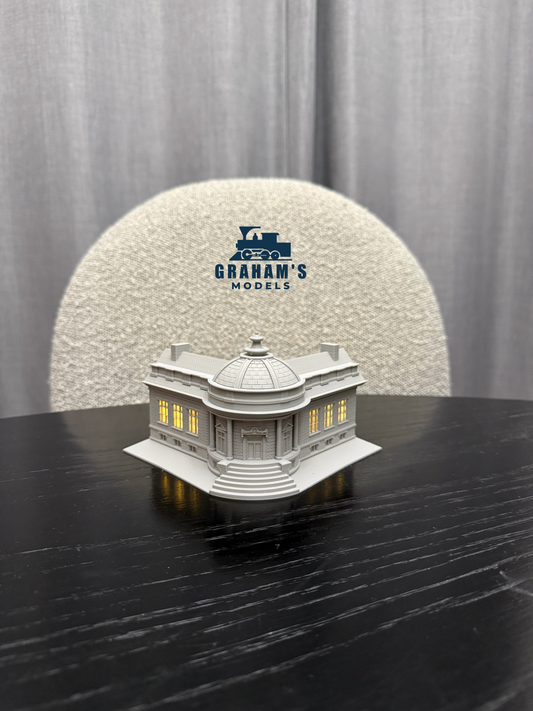 N Scale Library / City Hall - 1:160 Gauge - Preassembled & Built - Graham’s Models