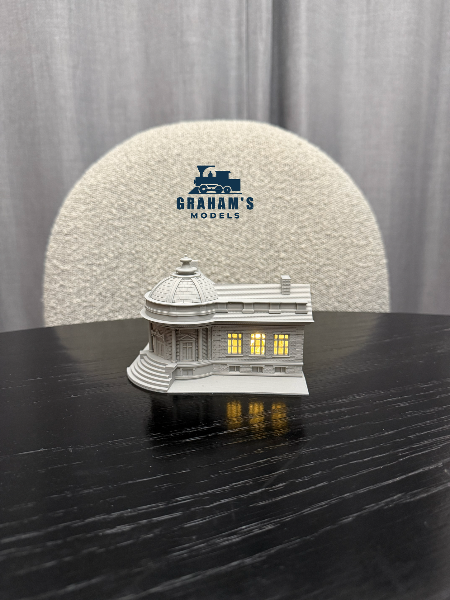 N Scale Library / City Hall - 1:160 Gauge - Preassembled & Built - Graham’s Models