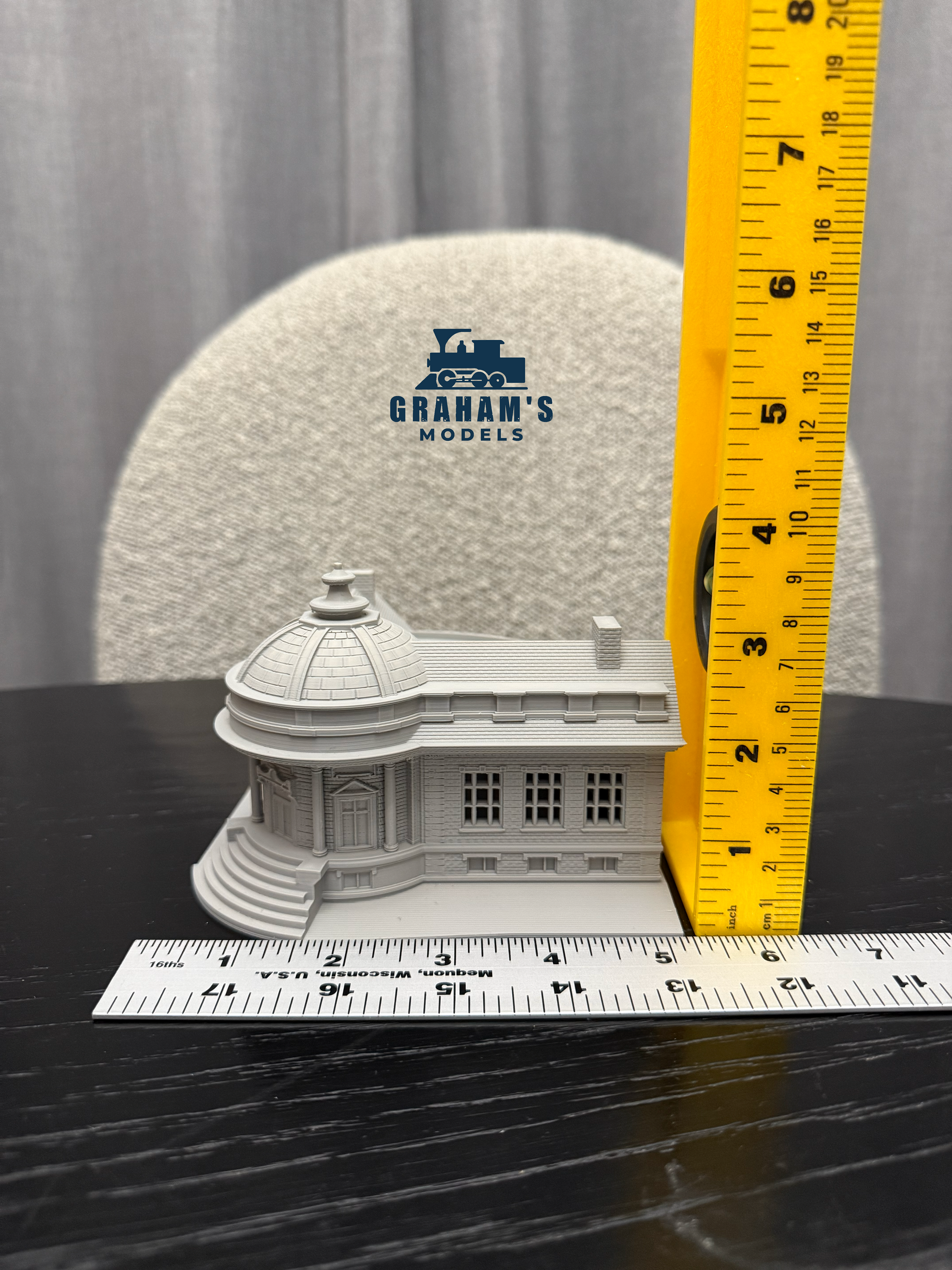 N Scale Library / City Hall - 1:160 Gauge - Preassembled & Built - Graham’s Models