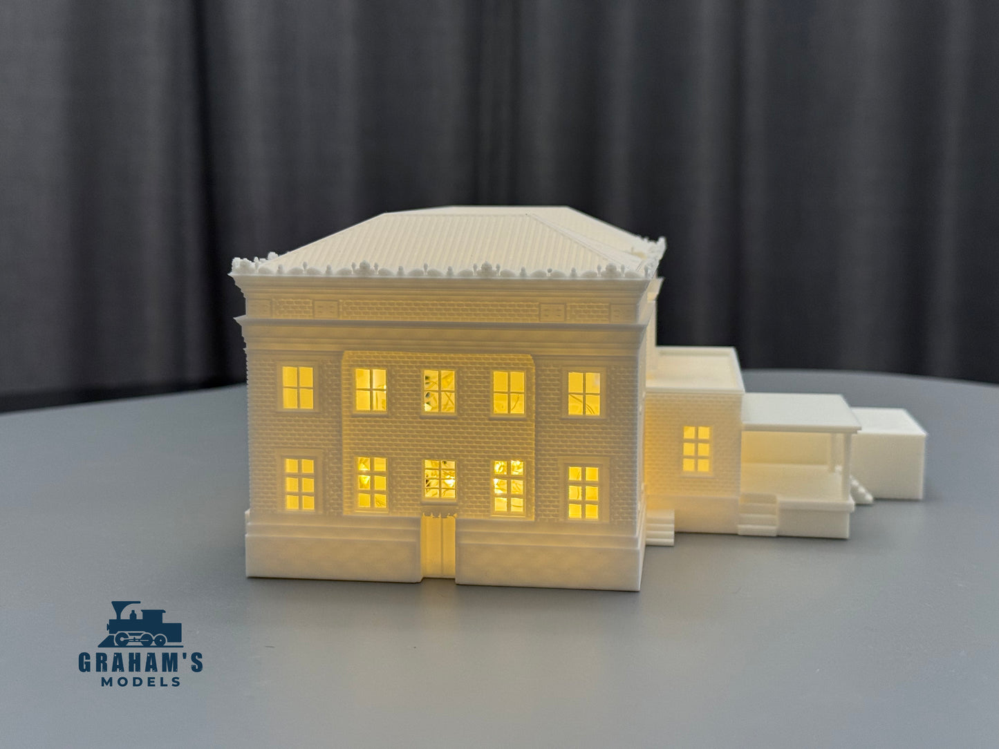 N scale Post Office building by Graham’s Models, mostly assembled, detailed model for model train layouts.