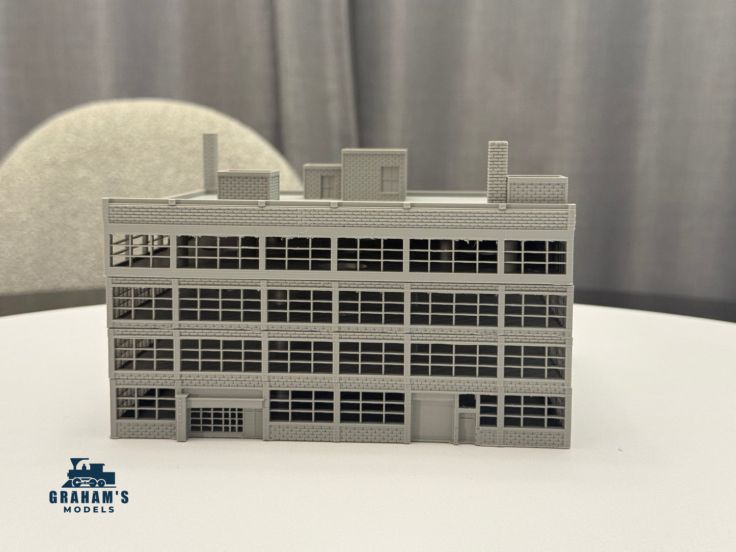 N Scale Modular Warehouse - Stackable Levels - Assembled - 1:160 Gaug