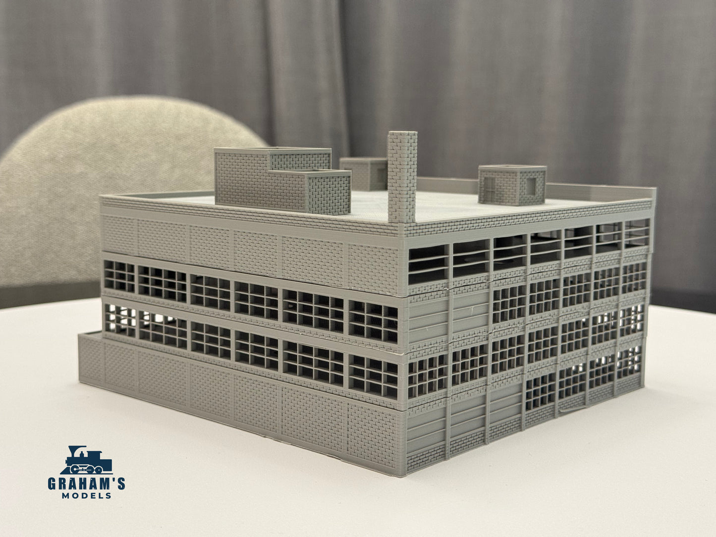 N Scale Modular Warehouse - Stackable Levels - Assembled - 1:160 Gaug