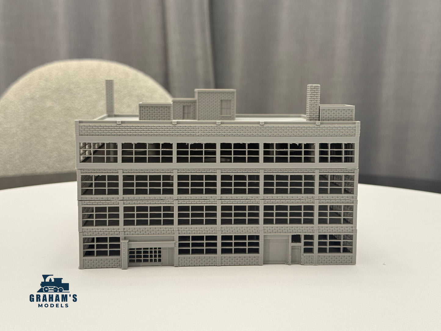 N Scale Modular Warehouse - Stackable Levels - Assembled - 1:160 Gaug