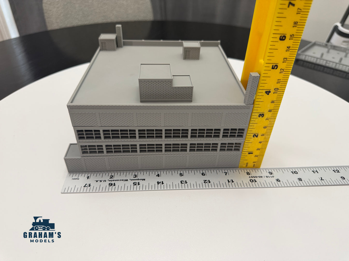 N Scale Modular Warehouse - Stackable Levels - Assembled - 1:160 Gaug