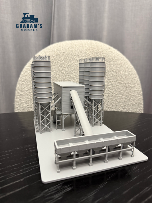 N Scale Cement Plant Concrete Factory / 1:160 Gauge / Prebuilt and Assembled - Graham’s Models