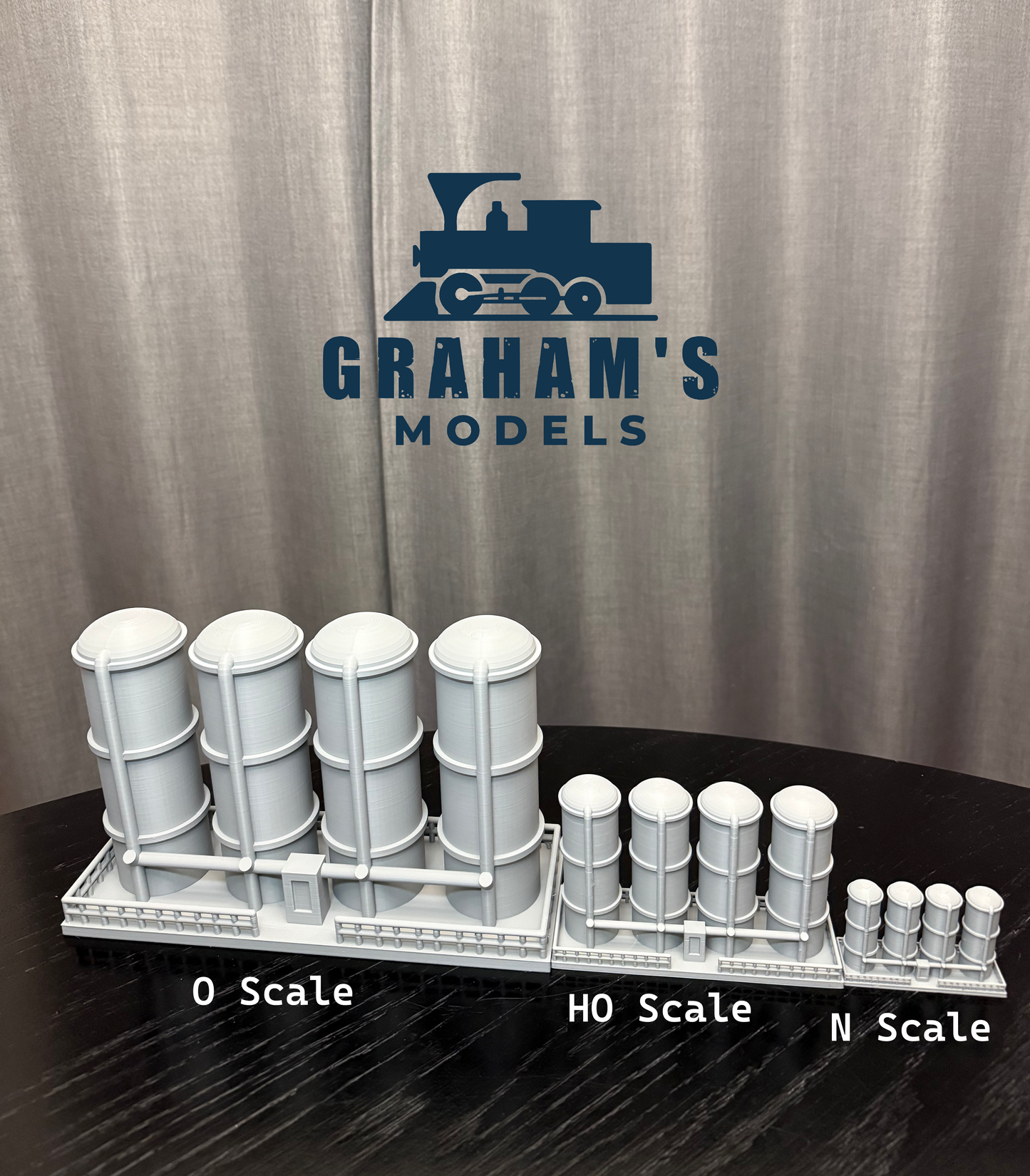 O Scale Fuel Tanks/ 1:48 Gauge/ Prebuilt Building - Assembled - Graham’s Models