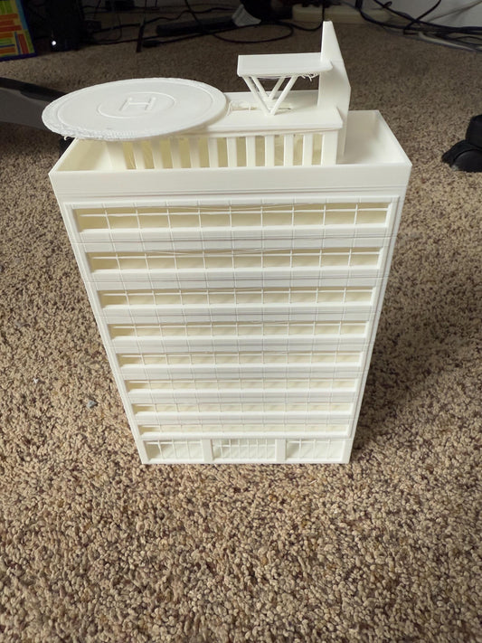 High rise Skyscraper with heli pad - N Scale 1:160 | NO ASSEMBLY REQUIRED