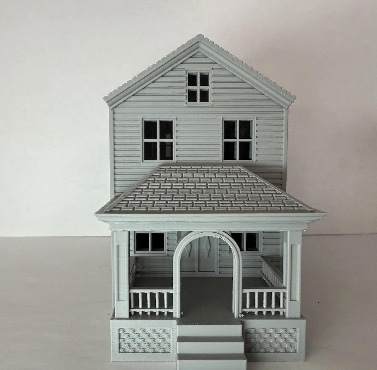 Modern 2 Story House - HO Scale 1:87 - | Preassembled - Built Up Building - Graham’s Models